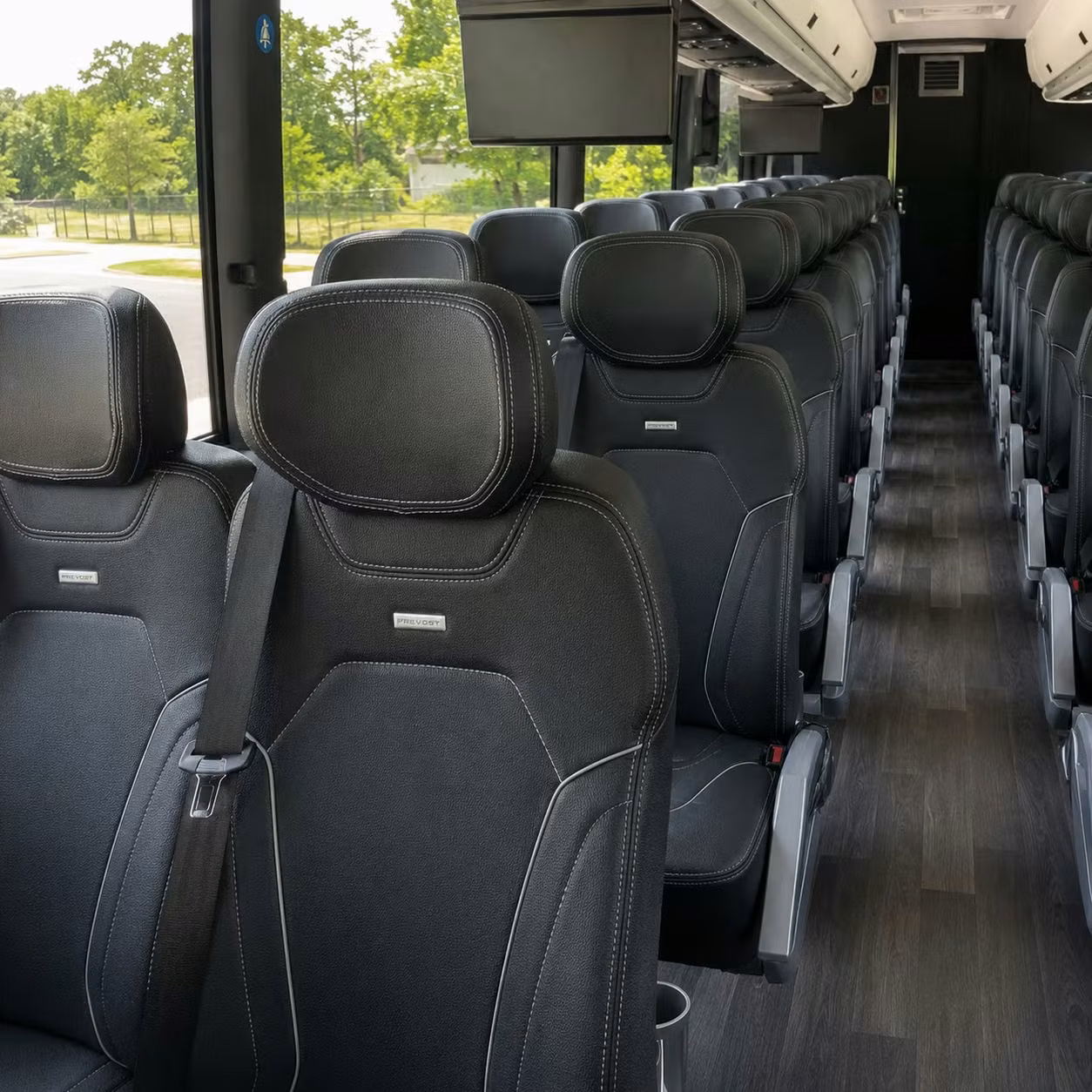 modesto charter bus rental inside