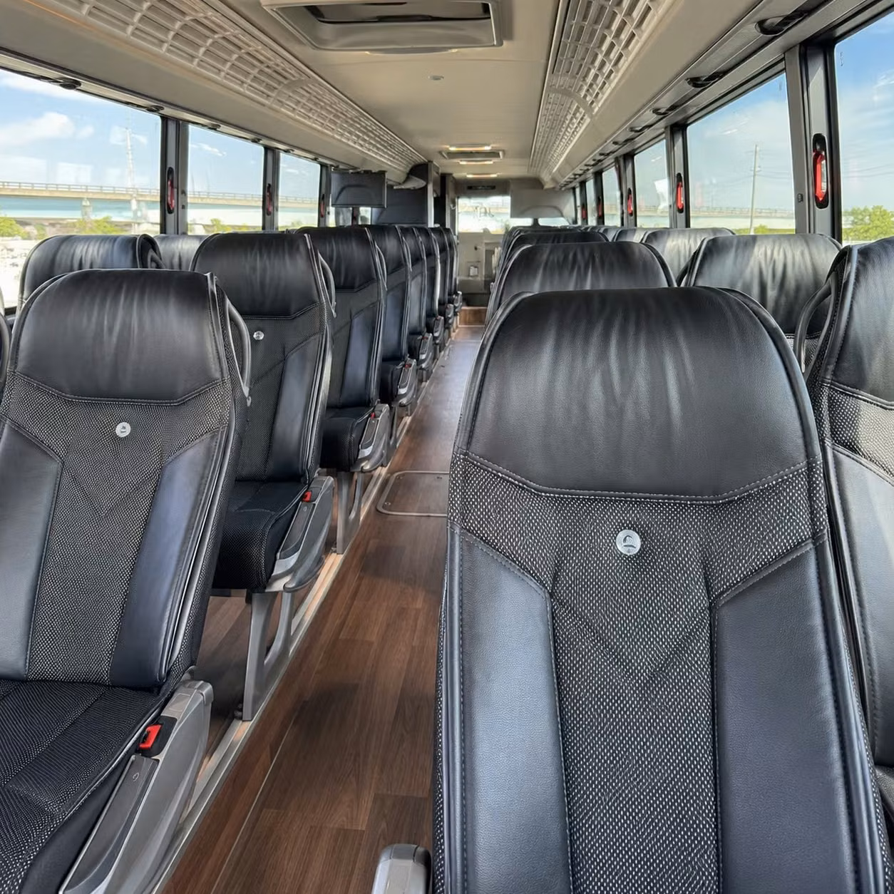 modesto charter bus rental interior